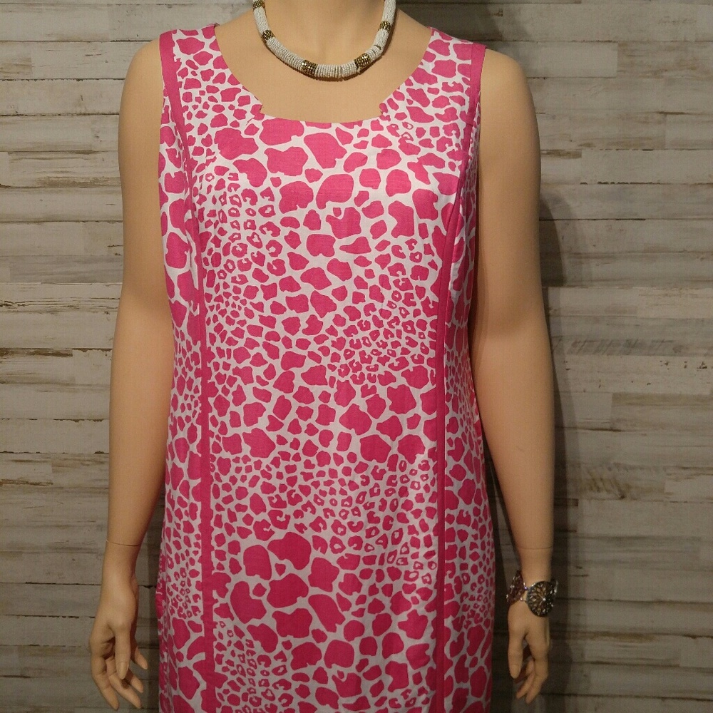 Dress Jessica London Womens Pink White Size 18